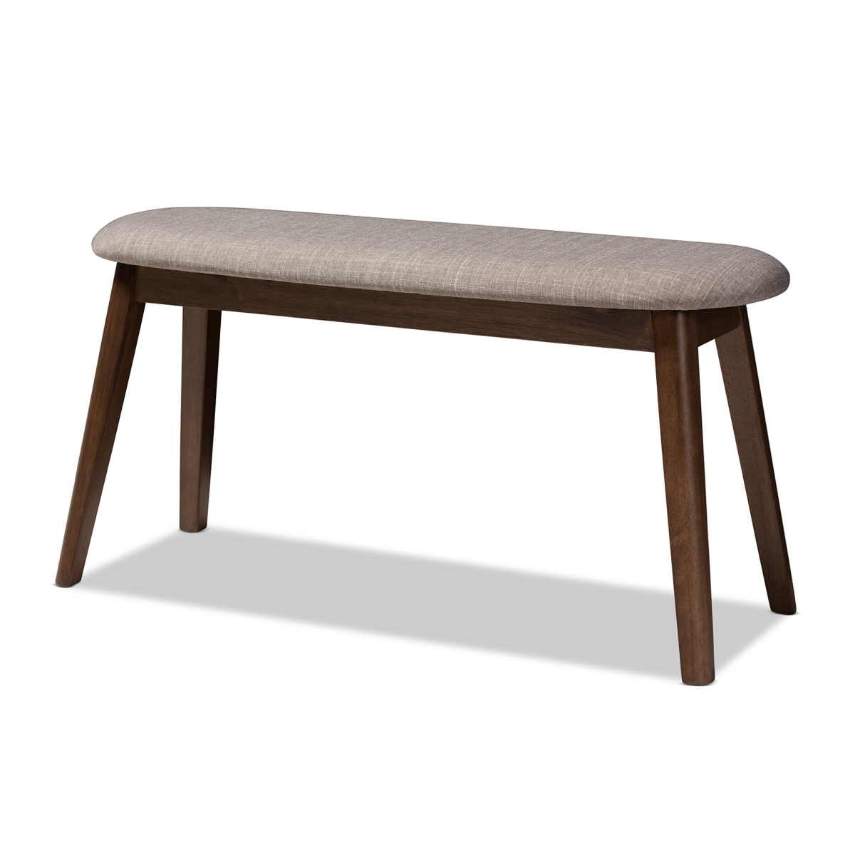 Easton Bench-Light Grey Easton Mid-Century Modern Bench, Light Grey & Walnut Brown -  Baxton Studio, 842507123178