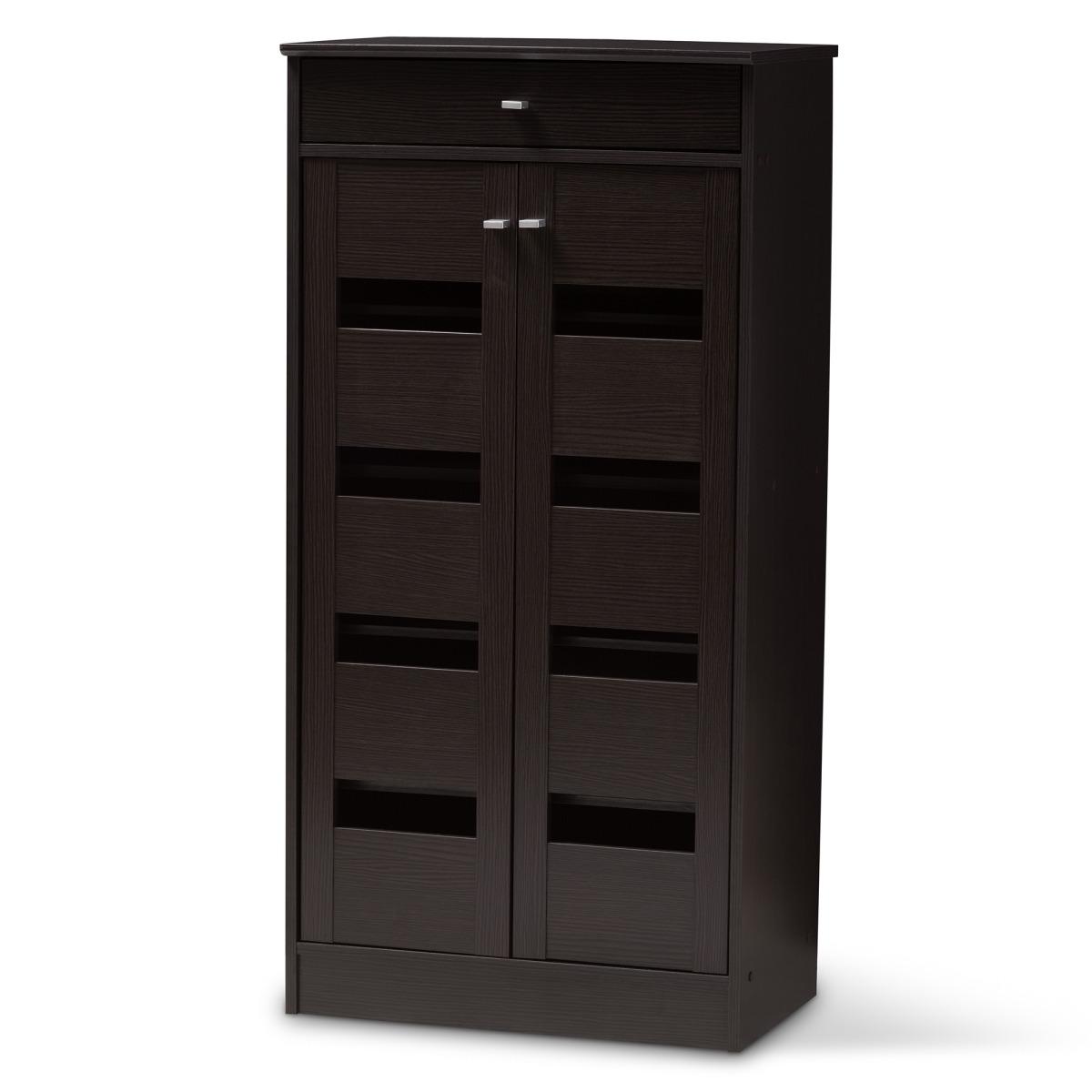 Picture of Baxton Studio MH27202-Wenge-Shoe Rack Acadia Modern & Contemporary Wenge Brown Finished Shoe Cabinet