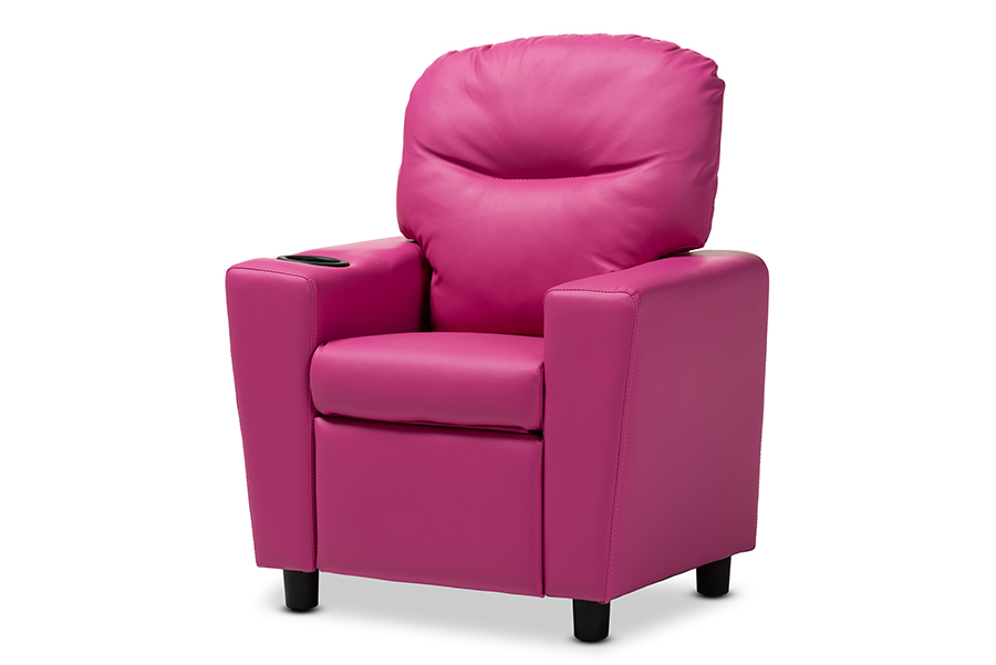 Picture of Baxton Studio LD2056-Pink-CC Evonka Modern & Contemporary Magenta Pink Faux Leather Kids Recliner Chair - 30.3 x 23.6 x 17.3 in.