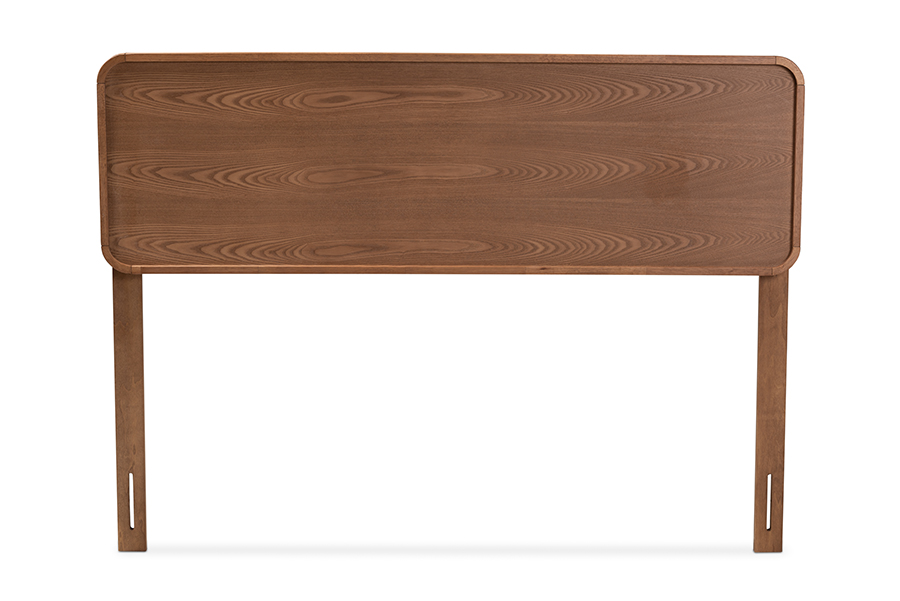 MG3000P-Ash Walnut-HB-Full Mailene Mid-Century Modern Walnut Brown Finished Wood Headboard - Full Size