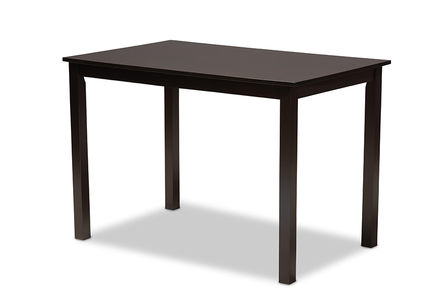 RH332C-Grey-Dark Brown-5PC Dining Set Renaud Modern & Contemporary Grey Fabric Upholstered Espresso Brown Finished Wood Dining Set - 5 Piece