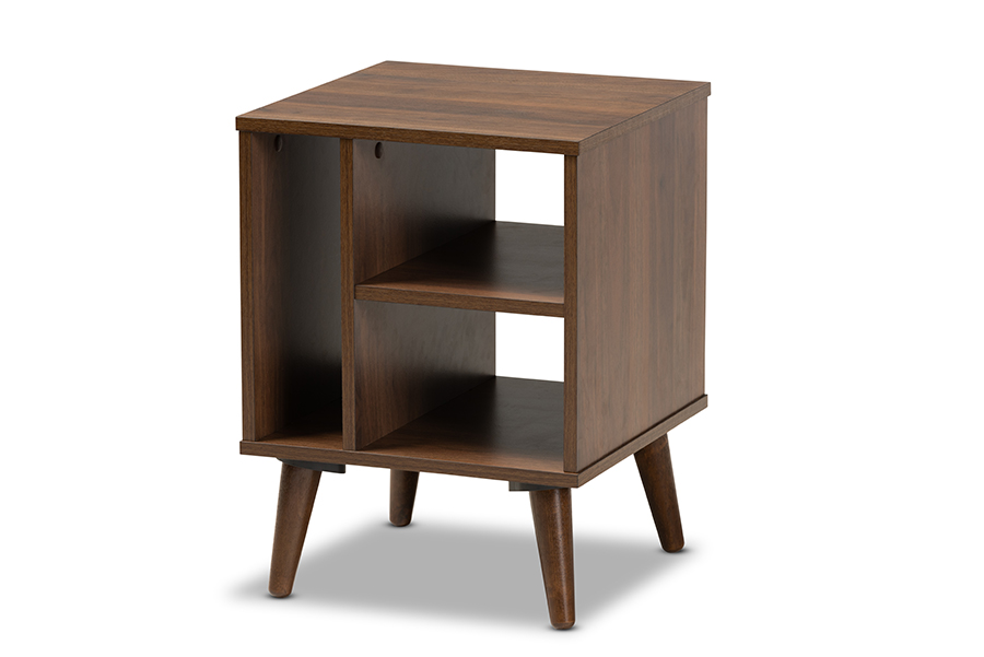 Picture of Baxton Studio ET8001-Columbia Walnut-ET Sami Mid-Century Modern Walnut Finished Wood End Table