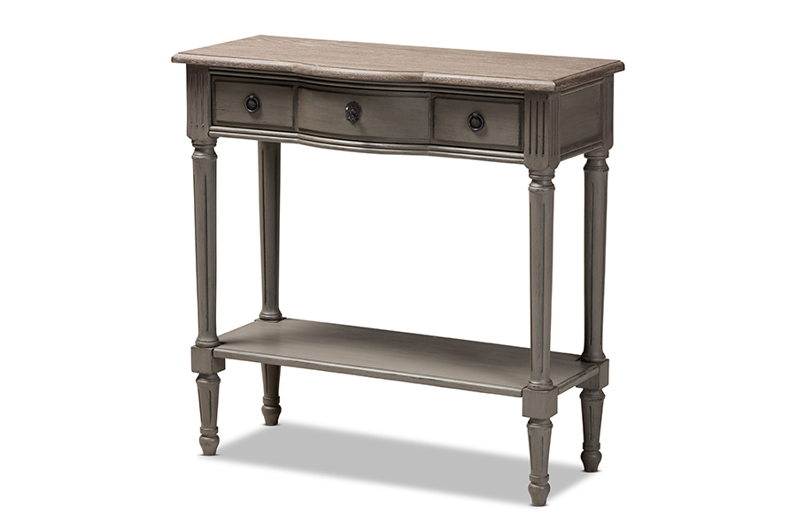 Picture of Baxton Studio AGE11-Console Noelle French Provincial Gray Finished 1-Drawer Wood Console Table