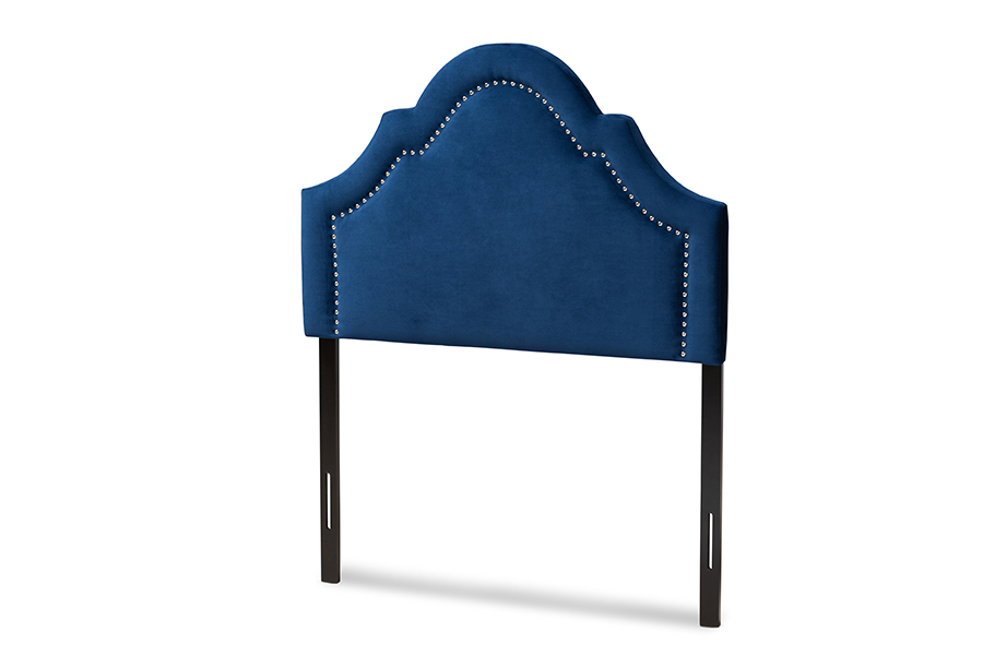 Picture of Baxton Studio BBT6567-Navy Blue-HB-Twin Rita Modern & Contemporary Navy Blue Velvet Fabric Upholstered Headboard - Twin Size