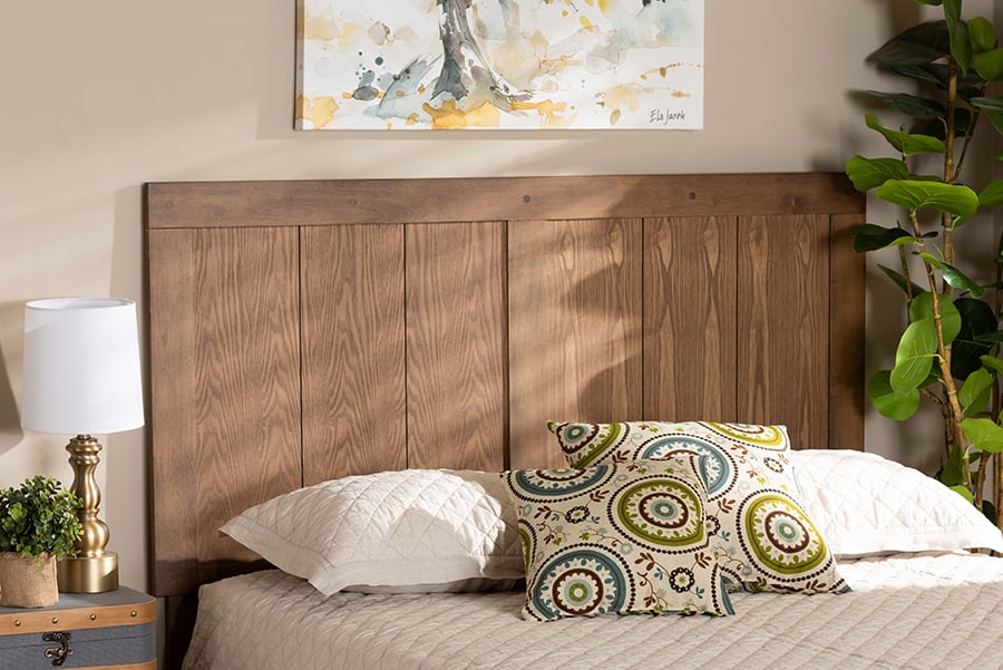 MG9752-Ash Walnut-HB-Queen Baxton Studio Patwin Modern & Contemporary Transitional Ash Walnut Finished Wood Queen Size Headboard