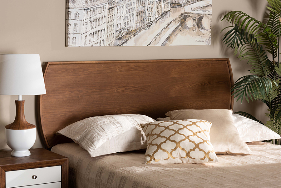 MG9754-Ash Walnut-HB-King Laurien Mid-Century Modern Wood Headboard, Ash Walnut - King Size