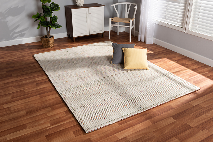 Finsbury-Ivory-Multi-Rug Contemporary Hand-Tufted Wool Blend Area Rug, Multi Color
