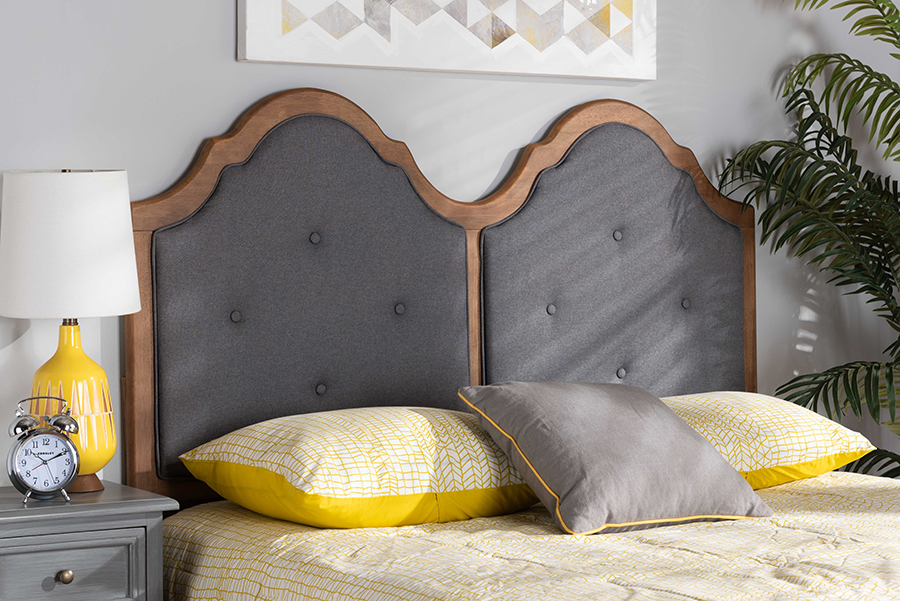 MG9739-Dark Grey-Walnut-HB-Queen Adler Modern & Contemporary Transitional Wood Headboard, Ash Walnut - Queen Size -  BAXTON STUDIO, 193271179817