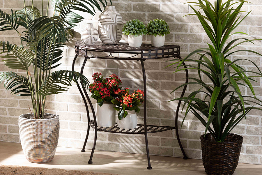 Picture of Baxton Studio H01-99057A-Metal Console Table Laraine Modern & Contemporary Metal Outdoor Console Table&#44; Black
