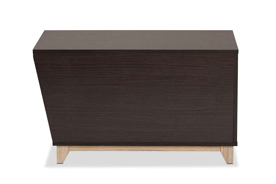 Picture of Baxton Studio SECHC150130WI-Modi Wenge-Hana Oak-Cat House 18.1 x 31.5 x 18.9 in. Eckhart Modern & Contemporary Two-Tone Wood Cat Litter Box Cover House&#44; Dark Brown & Oak