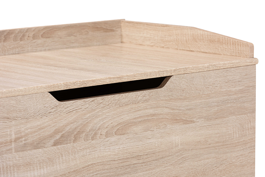 Picture of Baxton Studio SECHC150140WI-Hana Oak-Cat House 20.1 x 35.4 x 18.9 in. Mariam Modern & Contemporary Wood Cat Litter Box Cover House&#44; Oak