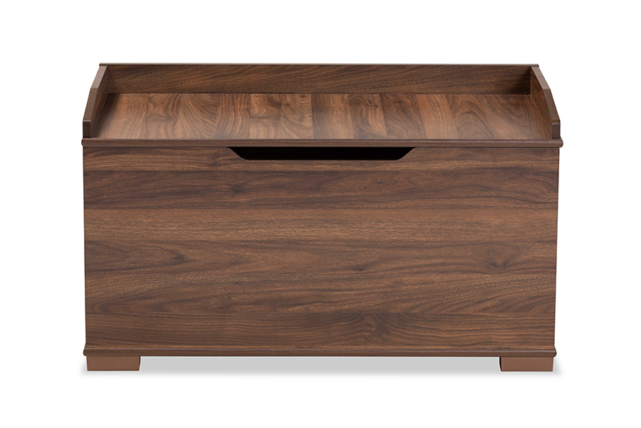 Picture of Baxton Studio SECHC150140WI-Walnut-Cat House 20.1 x 35.4 x 18.9 in. Mariam Modern & Contemporary Wood Cat Litter Box Cover House&#44; Walnut Brown
