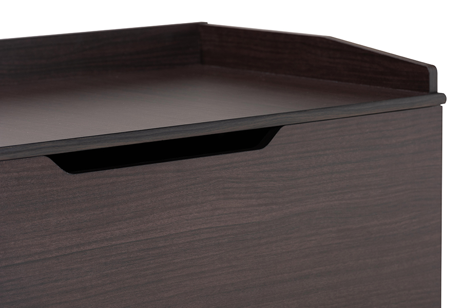 Picture of Baxton Studio SECHC150140WI-Modi Wenge-Cat House 20.1 x 35.4 x 18.9 in. Mariam Modern & Contemporary Wood Cat Litter Box Cover House&#44; Dark Brown