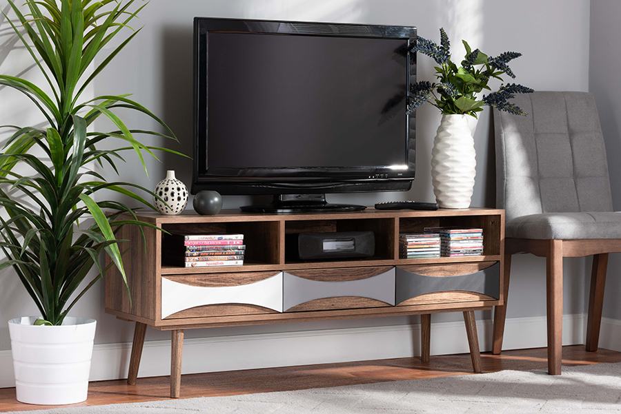 ASP-1-Natural-White-Grey Leane Modern & Contemporary Natural Brown Finished & Multi-Colored Wood 3-Drawer TV Stand