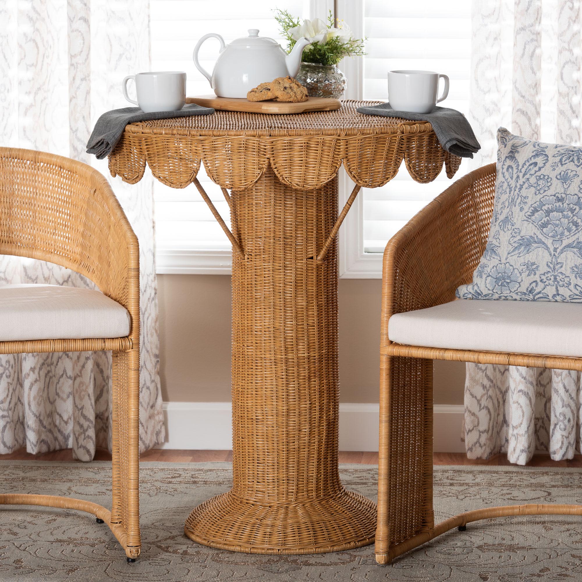bali & pari Wholesale Interiors bali and pari Pabla Bohemian Rattan Console Table