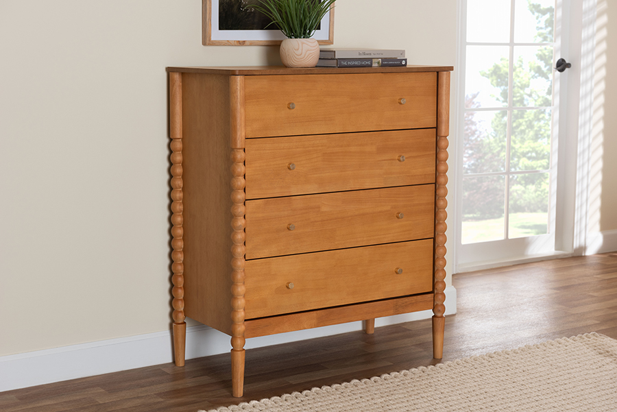 Baxton Studio Wholesale Interiors Baxton Studio Lucera Drawer Chest - Oak Brown