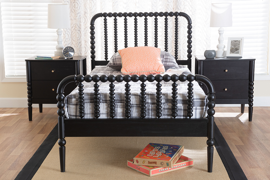 Baxton Studio Wholesale Interiors Baxton Studio Lucera Twin Bed - Black