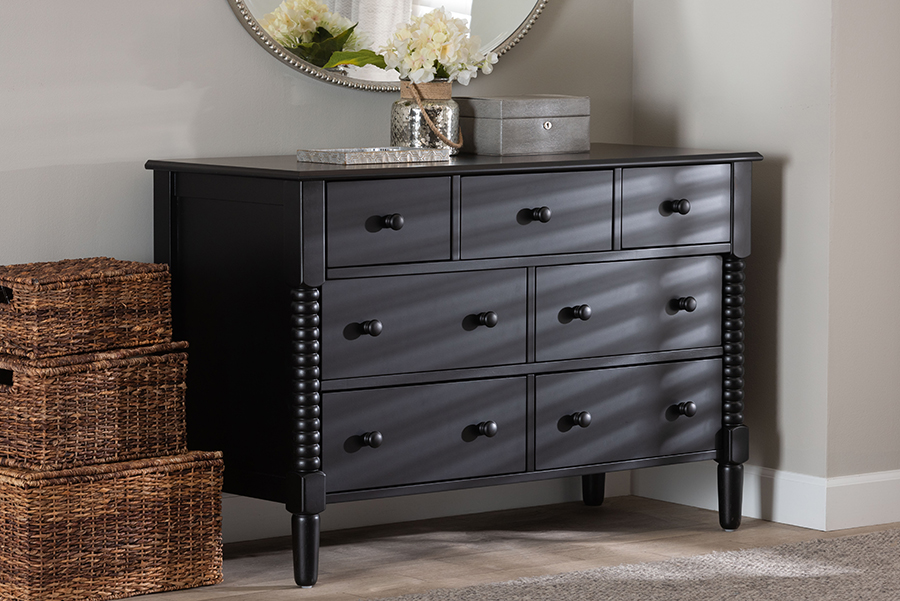 Baxton Studio Wholesale Interiors Baxton Studio Braith Dresser - Black