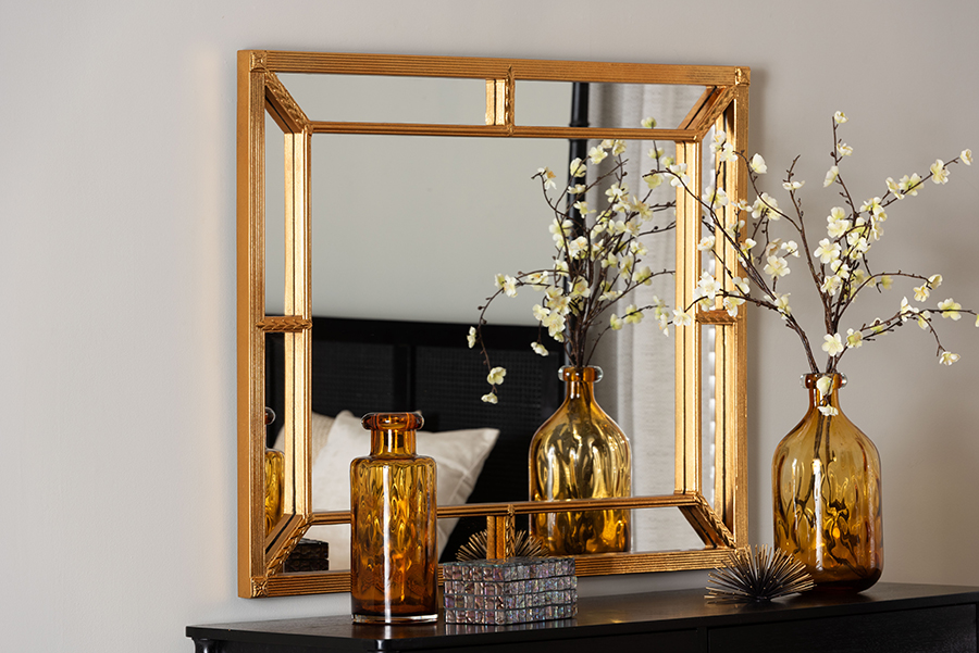 Baxton Studio Wholesale Interiors Baxton Studio Iskra Wall Mirror