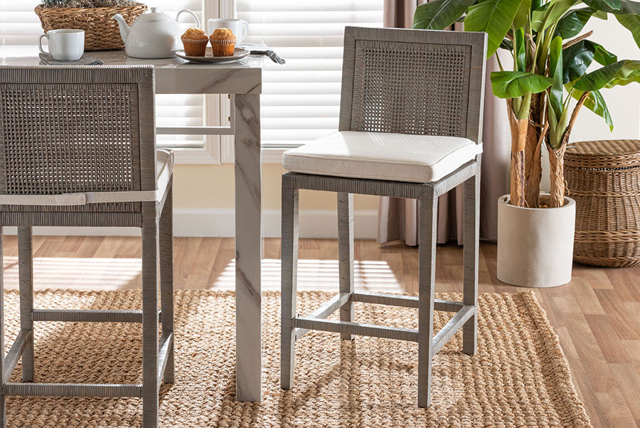 bali & pari Wholesale Interiors bali and pari Sofia Rattan Counter Stool w/Cushion