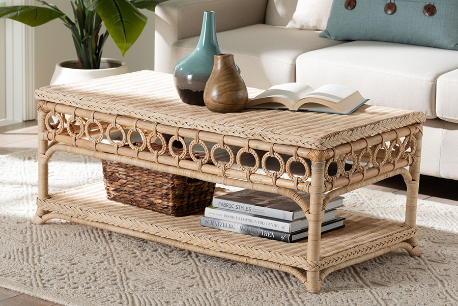 bali & pari Wholesale Interiors bali and pari Oxford Rattan Coffee Table w/Shelf