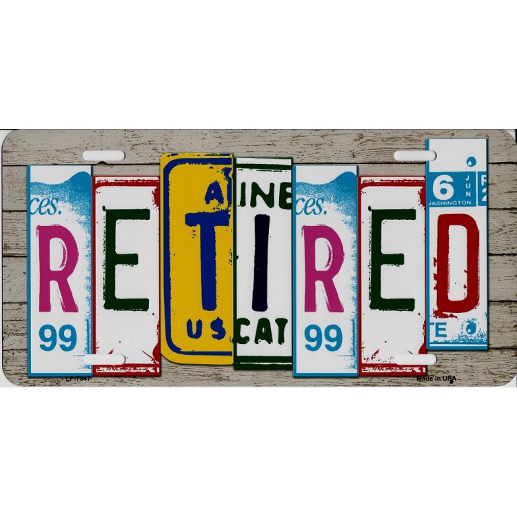 LP-7847 6 x 12 in. Retired Cut Style Metal License Plate
