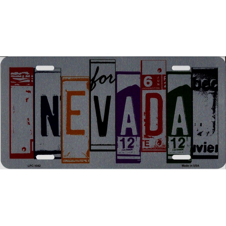 LPC-1042 6 x 12 in. Nevada Cut Style Metal License Plate
