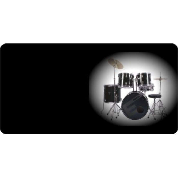 LPO3251 6 x 12 in. Offset Drum Set Photo License Plate