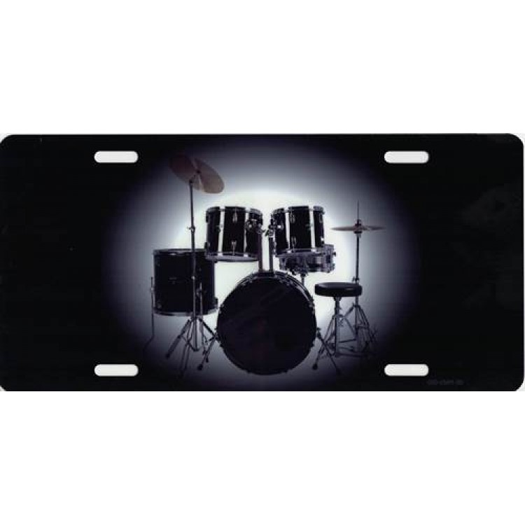 LPO3252 6 x 12 in. Centered Drum Set Photo License Plate