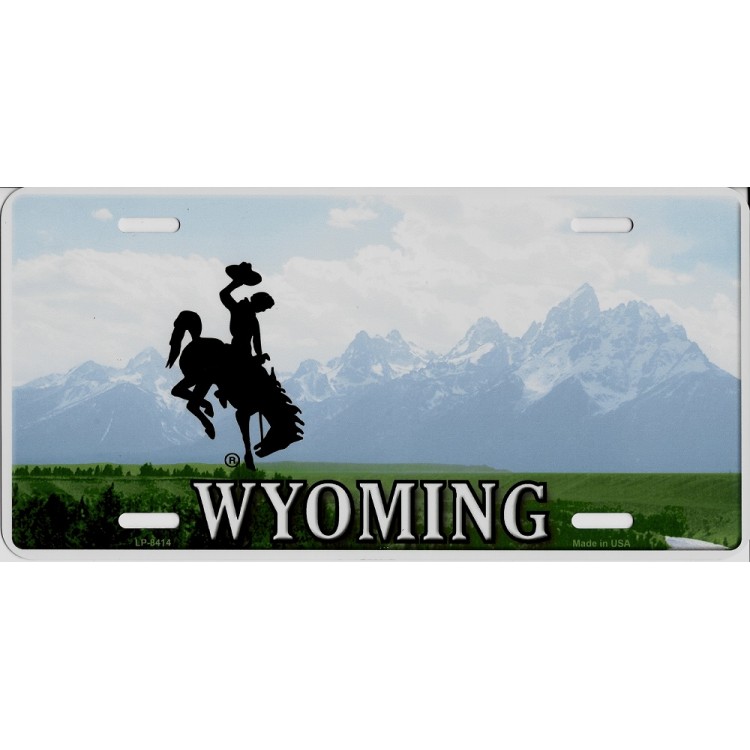 LP-8414 Wyoming Cowboys Metal License Plate