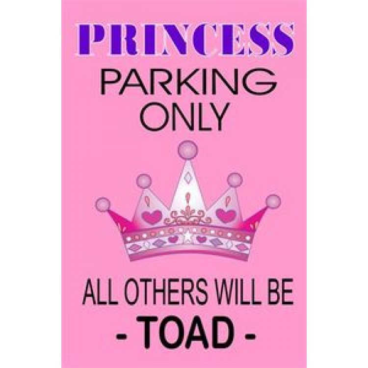 LPO764 8 x 11 in. Princess All Others Will Be Toad Parking Sign