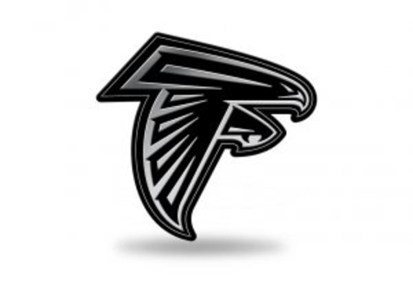 Atlanta Falcons Chrome Auto Emblem - Silver - 3.75 x 3 in - UV Protected