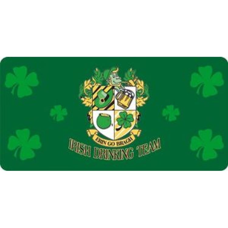 LPO604 Irish Drinking Team Photo License Plate