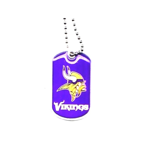 NFL-DT-781-21 2 x 0.75 in. Minnesota Vikings Domed Dog Tag