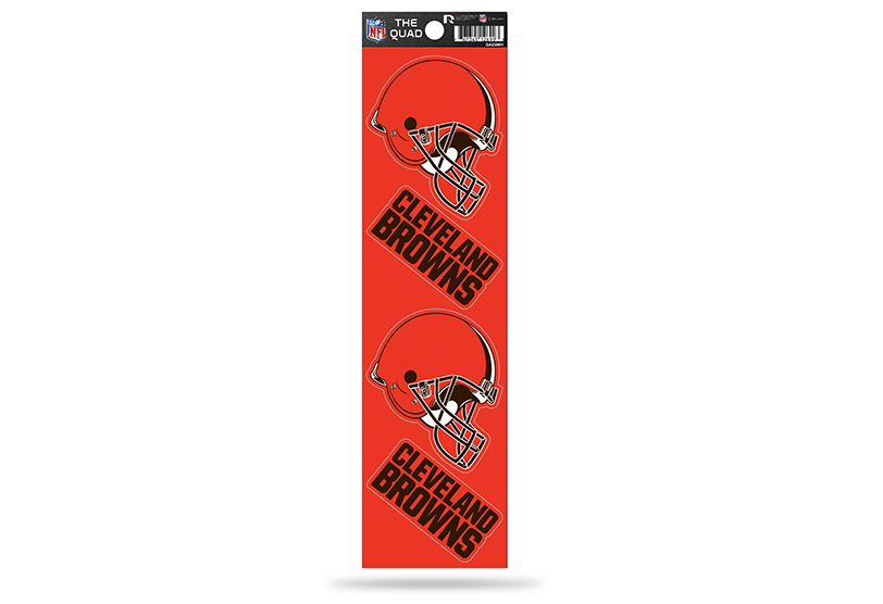 QAD2801 2.5 in. Cleveland Browns Quad Decal Set