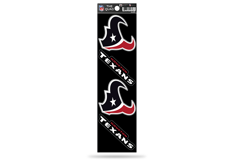 QAD0601 2.5 in. Houston Texans Quad Decal Set
