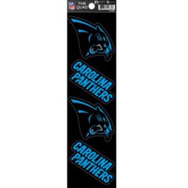 QAD0801 2.5 in. Carolina Panthers Quad Decal Set