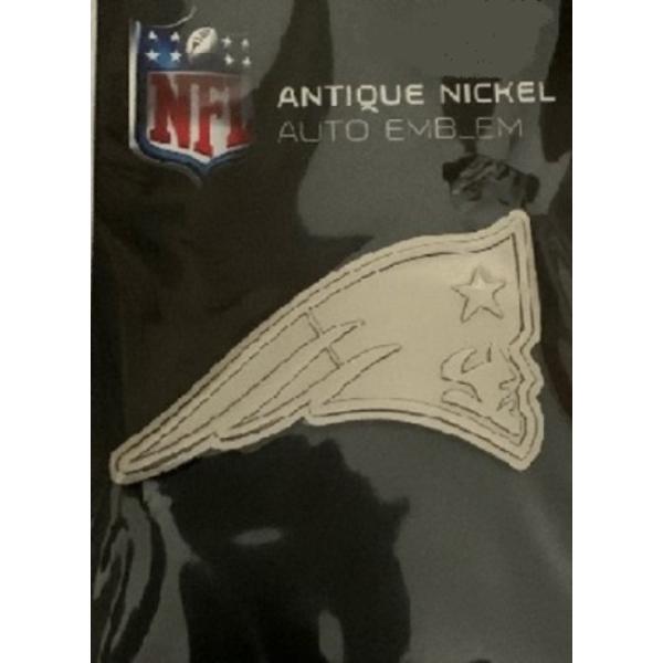 Picture of 212 Main AEM1501 3 x 3 in. England Patriots Antique Nickel Auto Emblem
