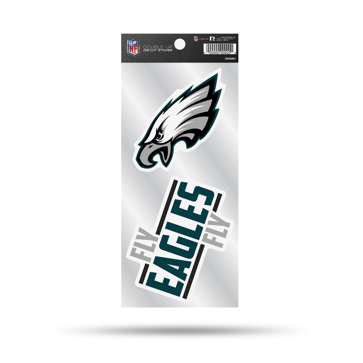 DSS2501 4 in. Philadelphia Eagles Double Up Die Cut Vinyl Decal