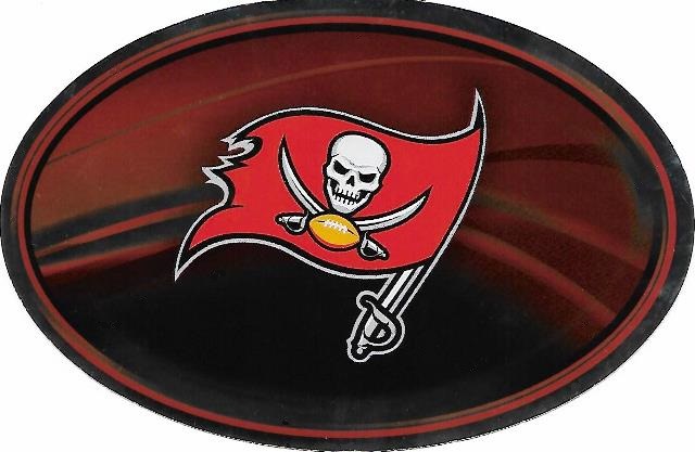 Picture of 212 Main OVM2101 6 x 4 in. Tampa Bay Buccaneers Chrome Die Cut Oval Decal
