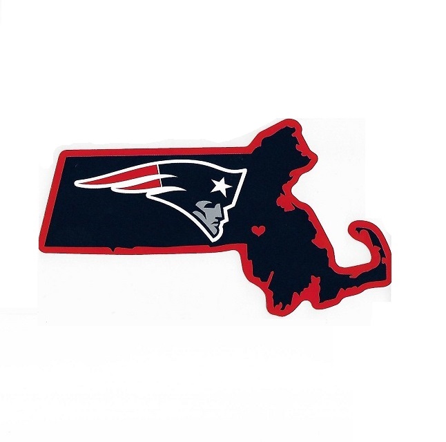 HSS1501 5 x 5 in. England Patriots Home State Vinyl Sticker