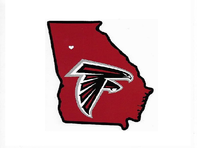 5 x 5 in. Atlanta Falcons Home State Vinyl Sticker
