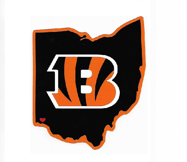 HSS3201 5 x 5 in. Cincinnati Bengals Home State Vinyl Sticker