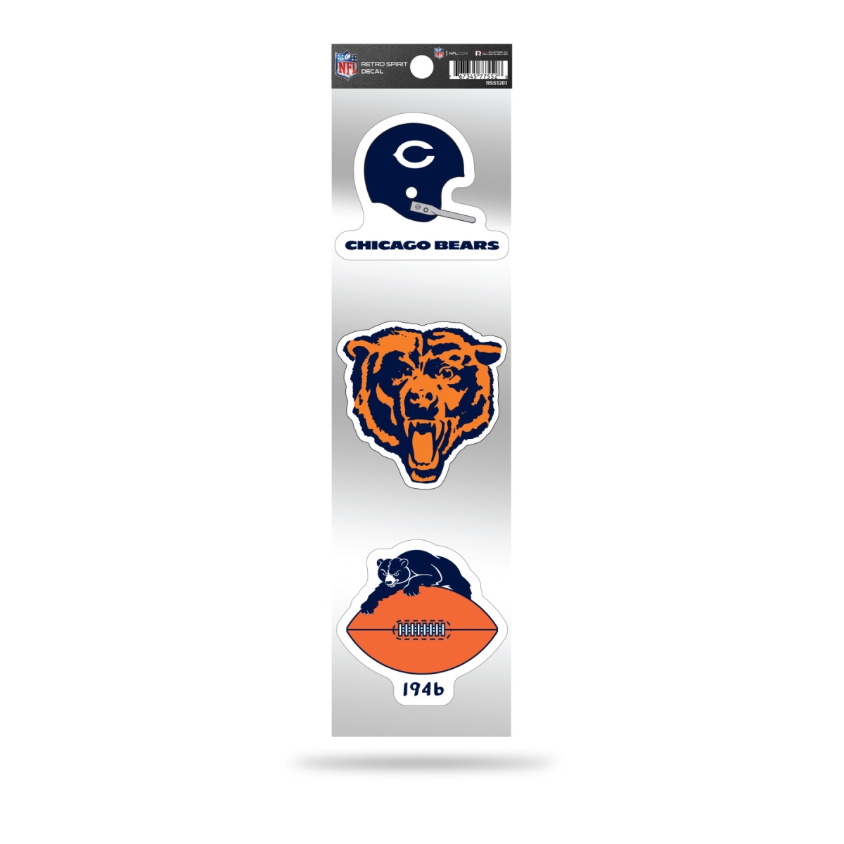 RSS1201 3 in. Chicago Bears Retro Spirit Decals