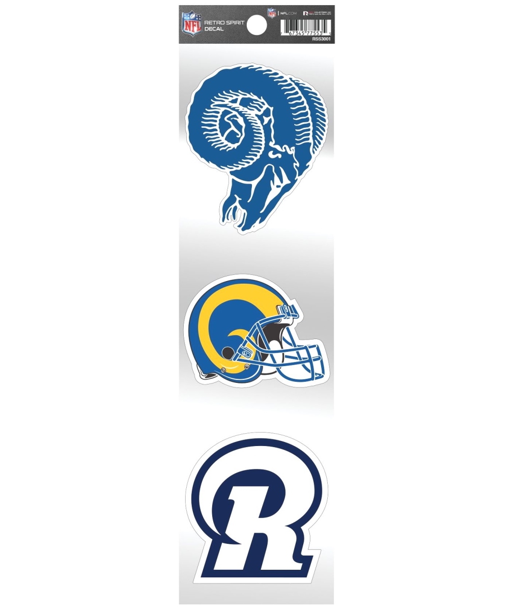 RSS3001 3 in. Los Angeles Rams Retro Spirit Decals