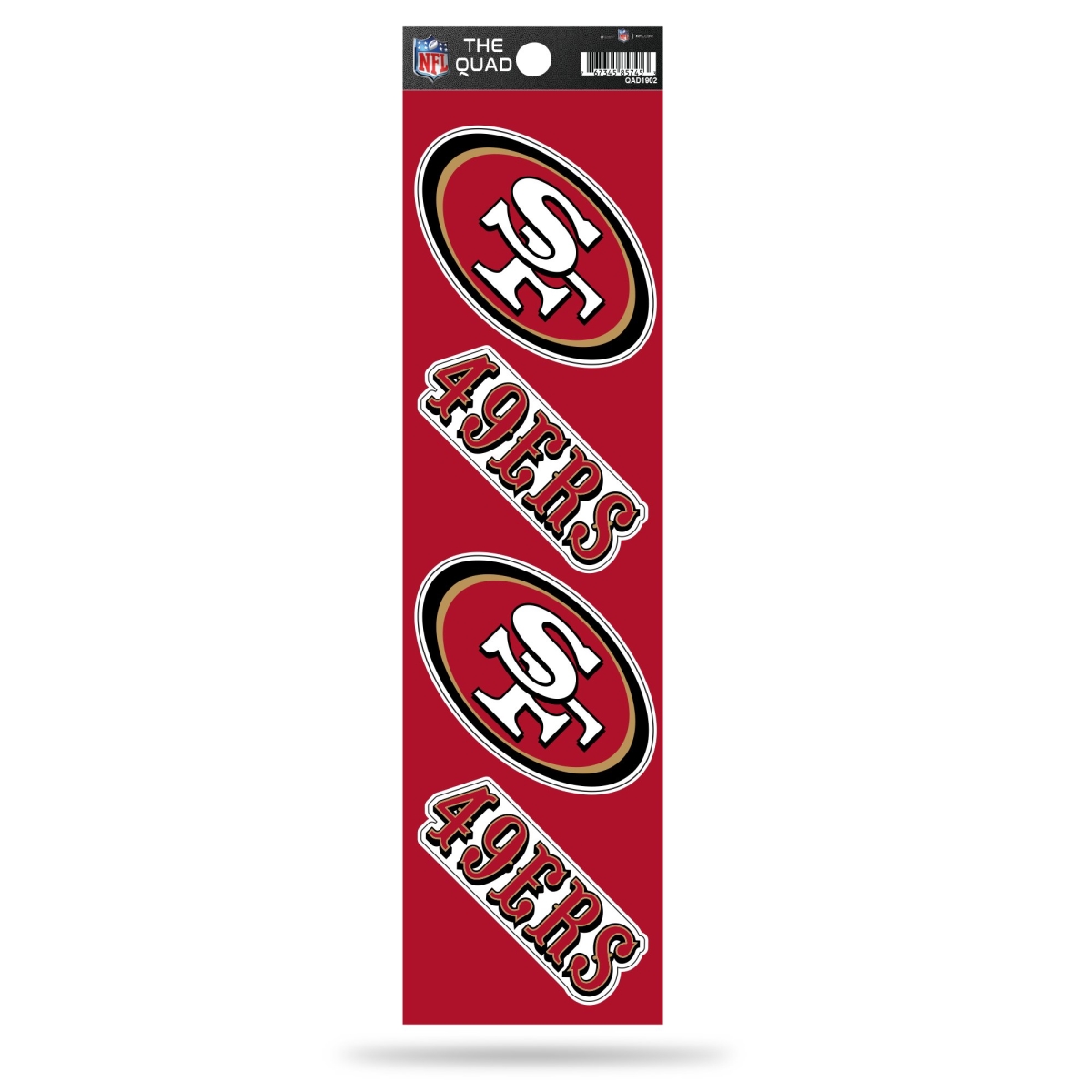 QAD1902 2.5 in. San Francisco 49ers Quad Decal Set