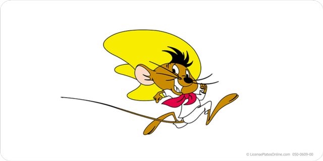 LPO485 Speedy Gonzales License Plate