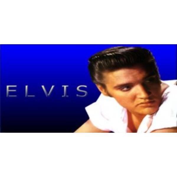 LPO383 Elvis Presley on Blue Photo License Plate