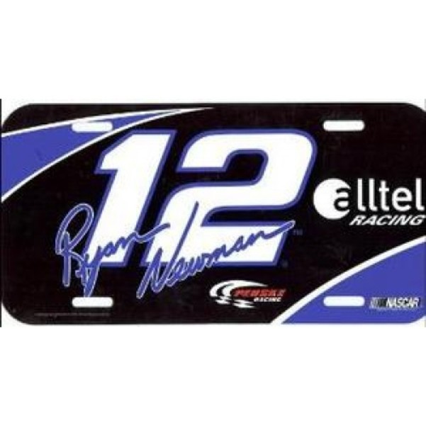 PL0385 6 x 12 in. Ryan Man No.12 Nascar Plastic License Plate