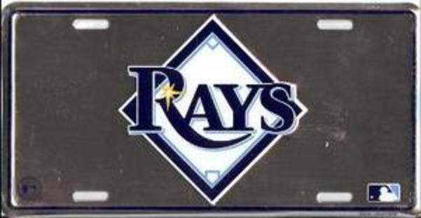 SUP50059 6 x 12 in. Tampa Bay Rays Anodized License Plate